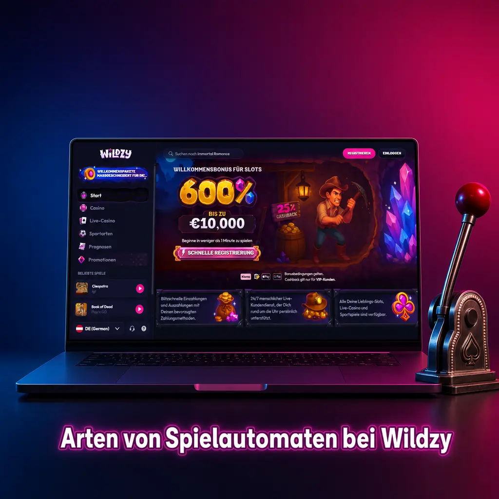 Wildzy Spielautomaten Kategorien: Klassische Slots, Video-Slots, Megaways, Jackpot und mehr