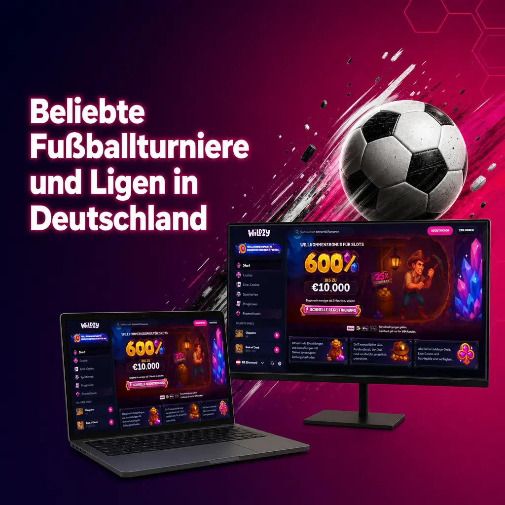 Fußballturniere und Ligen in Deutschland – Bundesliga, Champions League und mehr bei Wildzy wetten