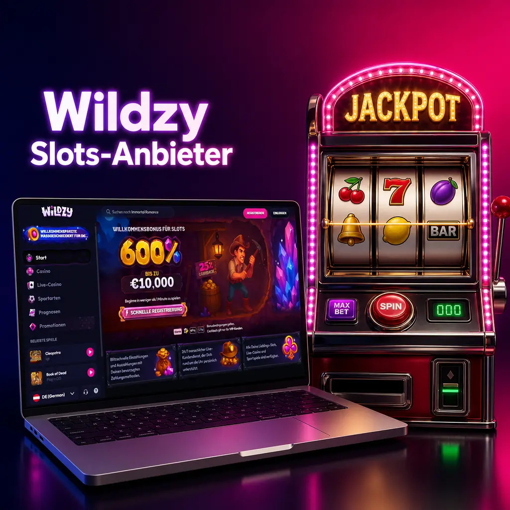 Wildzy Slots-Anbieter: Logos von Pragmatic Play, NetEnt, Play'n GO, Microgaming und weiteren Top-Entwicklern